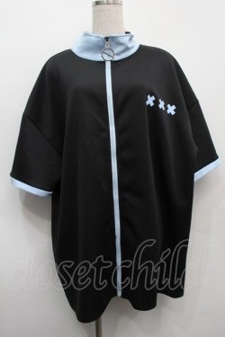 画像1: NieR / バイカラーZIPアップ  黒ｘサックス S-25-09-11-028-EL-TO-HR-ZS
