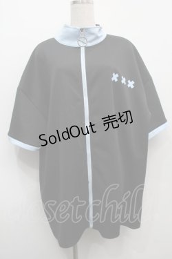 画像1: NieR / バイカラーZIPアップ  黒xサックス S-25-09-11-028-EL-TO-HR-ZI