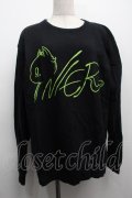 NieR Clothing / プリントスウェットトップス  黒 S-25-09-11-032-PU-TO-HR-ZS