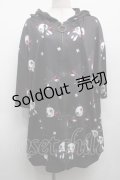 NieR Clothing / 転写パーカー  黒 S-25-09-11-034-PU-TO-HR-ZI