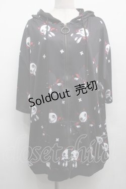 画像1: NieR Clothing / 転写パーカー  黒 S-25-09-11-034-PU-TO-HR-ZI