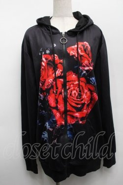 画像1: NieR Clothing / 転写パーカー  黒ｘ赤 S-25-09-11-035-PU-TO-HR-ZS