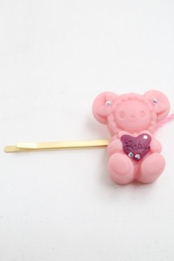 画像1: BABY,THE STARS SHINE BRIGHT / くみゃちゃんのLove Chocolateヘアピン  ピンク S-25-09-12-001-BA-AC-AS-ZS