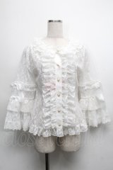 BABY,THE STARS SHINE BRIGHT / Princess Lacy Bouquetブラウス  白 S-25-09-12-038-BA-TO-HR-ZS