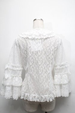 画像2: BABY,THE STARS SHINE BRIGHT / Princess Lacy Bouquetブラウス  白 S-25-09-12-038-BA-TO-HR-ZS