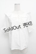 【SALE】LIZ LISA / 襟付コットンブラウス  白 S-25-09-12-040-LO-TO-HR-ZT352
