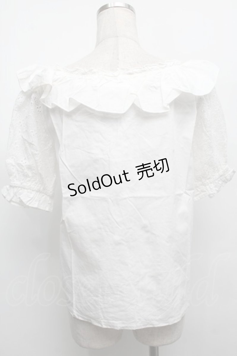 画像2: 【SALE】LIZ LISA / 襟付コットンブラウス  白 S-25-09-12-040-LO-TO-HR-ZT352 (2)