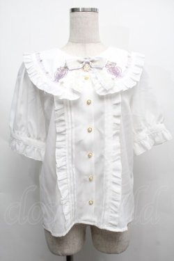 画像1: Amavel / Magical Cosmic Cosmetic半袖ブラウス  白 S-25-09-12-043-CA-BL-AS-ZS