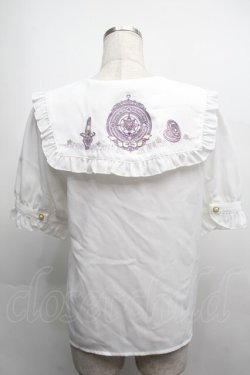 画像2: Amavel / Magical Cosmic Cosmetic半袖ブラウス  白 S-25-09-12-043-CA-BL-AS-ZS