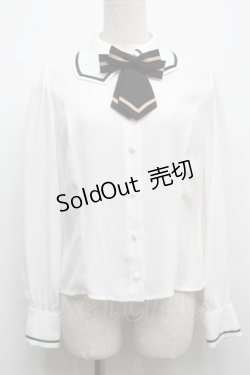 画像1: Innocent World White / リボンタイ付きブラウス  白 S-25-09-12-048-IW-BL-AS-ZS