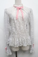 Angelic Pretty / Lacy Girlブラウス  グレー S-25-09-12-049-AP-BL-HR-ZT065
