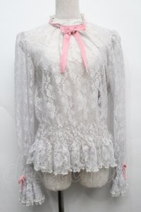 Angelic Pretty / Lacy Girlブラウス  グレー S-25-09-12-049-AP-BL-HR-ZT065