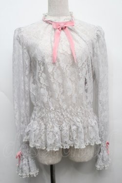 画像1: Angelic Pretty / Lacy Girlブラウス  グレー S-25-09-12-049-AP-BL-HR-ZS