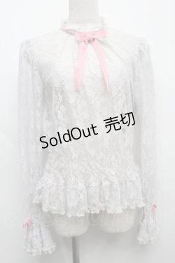 画像1: 【SALE】Angelic Pretty / Lacy Girlブラウス  グレー S-25-09-12-049-AP-BL-HR-ZT065