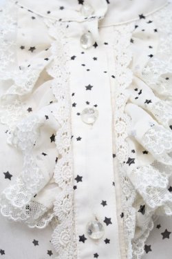 画像4: BABY,THE STARS SHINE BRIGHT / りんちゃんの黒猫ブラウス  オフｘ黒 S-25-09-12-050-BA-BL-AS-ZS