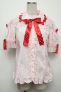 Angelic Pretty / Dreamy Dolce Ribbonブラウス  ピンク S-25-09-12-051-AP-BL-SZ-ZS