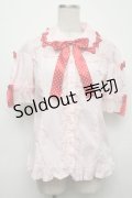 Angelic Pretty / Dreamy Dolce Ribbonブラウス  ピンク S-25-09-12-051-AP-BL-SZ-ZS
