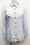 Ank Rouge / レースデザインブラウス  サックス S-25-09-12-053-CA-BL-AS-ZS