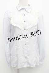 Ank Rouge / レースデザインブラウス  サックス S-25-09-12-053-CA-BL-AS-ZS