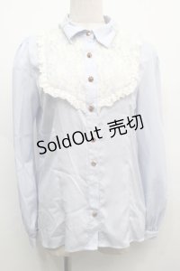 Ank Rouge / レースデザインブラウス  サックス S-25-09-12-053-CA-BL-AS-ZS