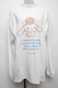 Candy Stripper / CINNAMOROLL L/S　Tee  白 S-25-09-12-056-PU-TO-AS-ZS