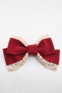 Innocent World / グログランリボンリボンクリップ  ワイン S-25-09-12-009-IW-AC-AS-ZS