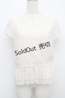 画像1: LOLITAその他(お買取対象外) /  ドットシフォントップス  オフ S-25-09-12-059-LO-TO-HR-ZT352