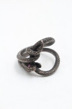 画像1: BLACK BOOTS / SNAKE LINK リング 8 シルバー S-25-09-12-020-PU-AC-AS-ZS