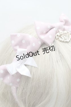 画像3: BABY,THE STARS SHINE BRIGHT / Dotツイルの3つ3つリボンカチューシャ  ピンク S-25-09-12-022-BA-AC-AS-ZS