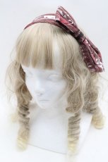 画像1: ALICE and the PIRATES / マダムブランシェの不思議な百貨店柄リボンヘアバンド  ピンク S-25-09-12-025-PA-AC-HR-ZS (1)