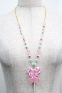 Angelic Pretty / POP Heartロリポップネックレス  ピンク S-25-09-12-035-AP-AC-HR-ZS