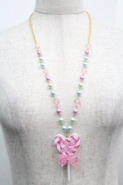 画像1: Angelic Pretty / POP Heartロリポップネックレス  ピンク S-25-09-12-035-AP-AC-HR-ZS