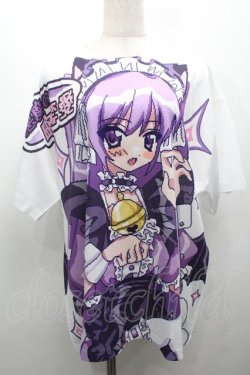 画像1: LOLITA / 女の子プリントTシャツ  白ｘ紫 S-25-09-13-001-LO-TO-HR-ZS