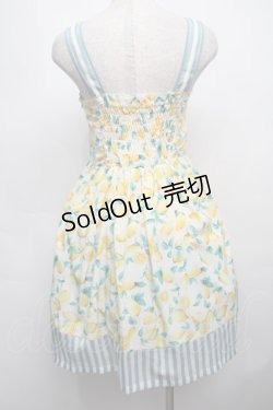 画像2: Fi.n.t / レモンストライプジャンパースカート  イエローxグリーン S-25-09-13-044-CA-OP-HR-ZS