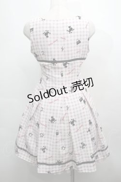 画像2: Ank Rouge / プードルギンガムワンピース  ピンクx白 S-25-09-13-047-CA-OP-HR-ZT333