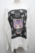 NieR Clothing / プリントスウェットトップス  白 S-25-09-13-006-PU-TO-HR-ZS