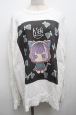 画像1: 【SALE】NieR CLOTHING / プリントスウェットトップス  白 S-25-09-13-006-PU-TO-HR-ZT177 (1)