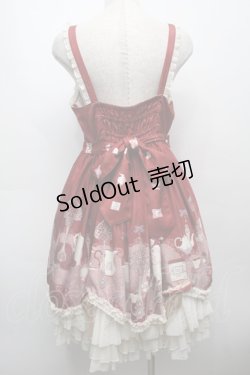 画像2: LOLITA / プリント裾ティアードジャンパースカート  レッド S-25-09-13-050-LO-OP-HR-ZS