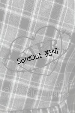 画像3: NieR Clothing / 刺繍ギンガムチェックスカート  グレー S-25-09-13-051-PU-SK-HR-ZS