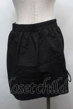 画像3: NieR Clothing / レースアップアシメスカート  黒 S-25-09-13-052-PU-SK-HR-ZS
