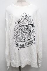 NieR Clothing / プリントスウェットトップス  白 S-25-09-13-007-PU-TO-HR-ZI