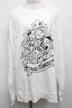 画像1: NieR Clothing / プリントスウェットトップス  白 S-25-09-13-007-PU-TO-HR-ZS