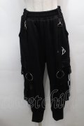 KRY CLOTHING / ハーネス付きスウェットパンツ  黒 S-25-09-13-056-EL-PA-HR-ZS