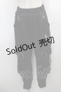 KRY CLOTHING / ハーネス付きスウェットパンツ  黒 S-25-09-13-056-EL-PA-HR-ZS