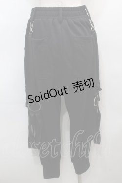 画像2: KRY CLOTHING / ハーネス付きスウェットパンツ  黒 S-25-09-13-056-EL-PA-HR-ZS