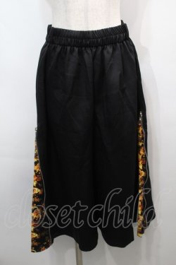 画像1: NieR Clothing / サイドzipパンツ  黒ｘイエロー S-25-09-13-058-PU-PA-HR-ZS