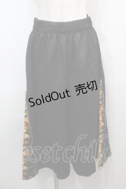 画像1: NieR Clothing / サイドzipパンツ  黒xイエロー S-25-09-13-058-PU-PA-HR-ZS