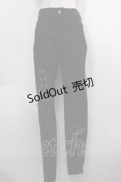 画像1: NieR Clothing / スキニーパンツ  黒 S-25-09-13-059-PU-PA-HR-ZS