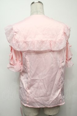 画像2: Swankiss / 襟ドットサテンブラウス  ピンク S-25-09-13-013-CA-BL-HR-ZS