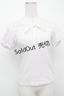 画像1: 【SALE】Fi.n.t / マリン刺繍襟半袖カットソー  ラベンダー S-25-09-13-015-CA-TO-HR-ZT498